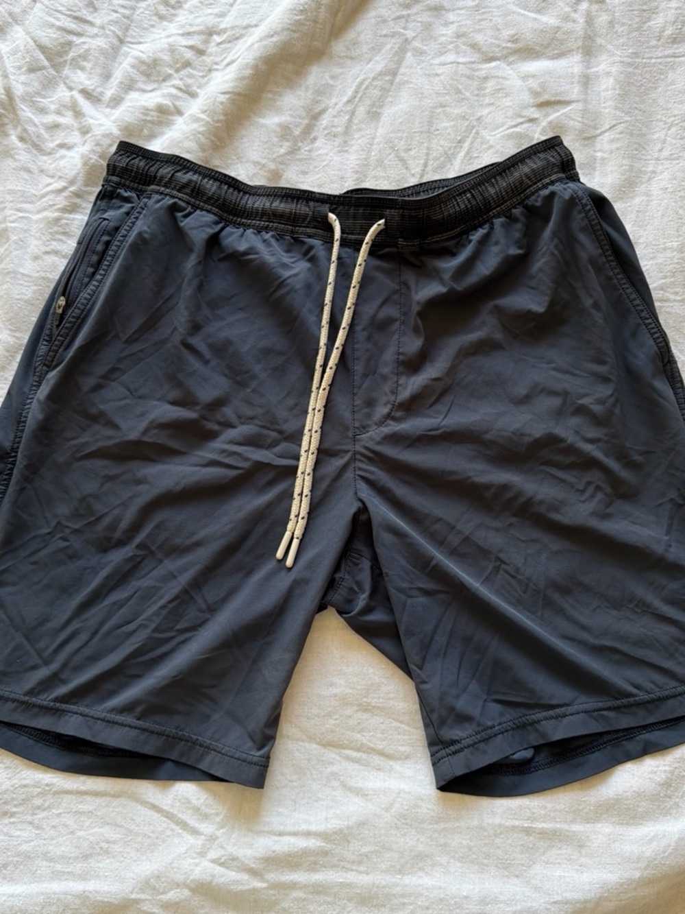 Men's Athletic Drawstring Shorts - Charcoal Gray